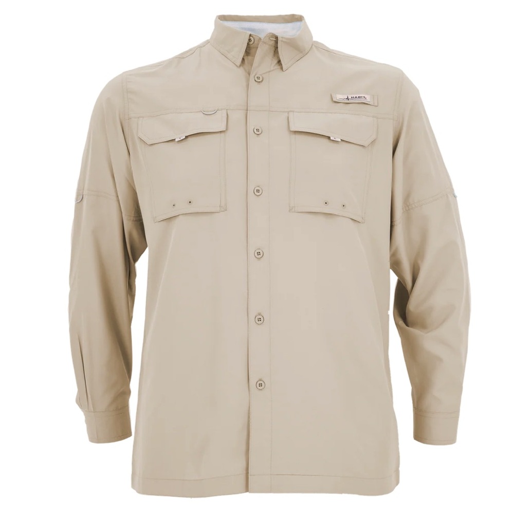 Men's Long Sleeve Beige long sleeve Shirt new